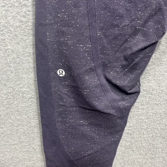Lululemon Free To Flow 7/8 Seamless Knit Leggings Midnight Navy Women Size 8/10 - Picture 11 of 11